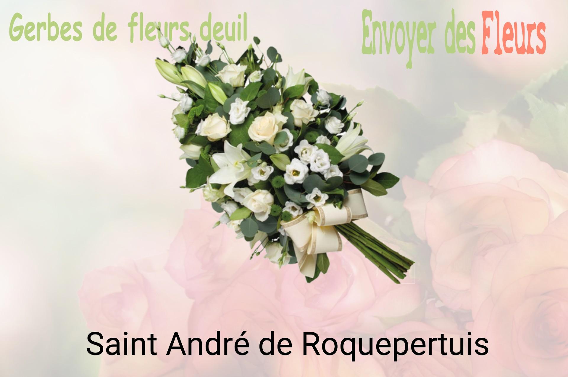 Gerbe de fleurs de deuil livrée à Saint-André-de-Roquepertuis